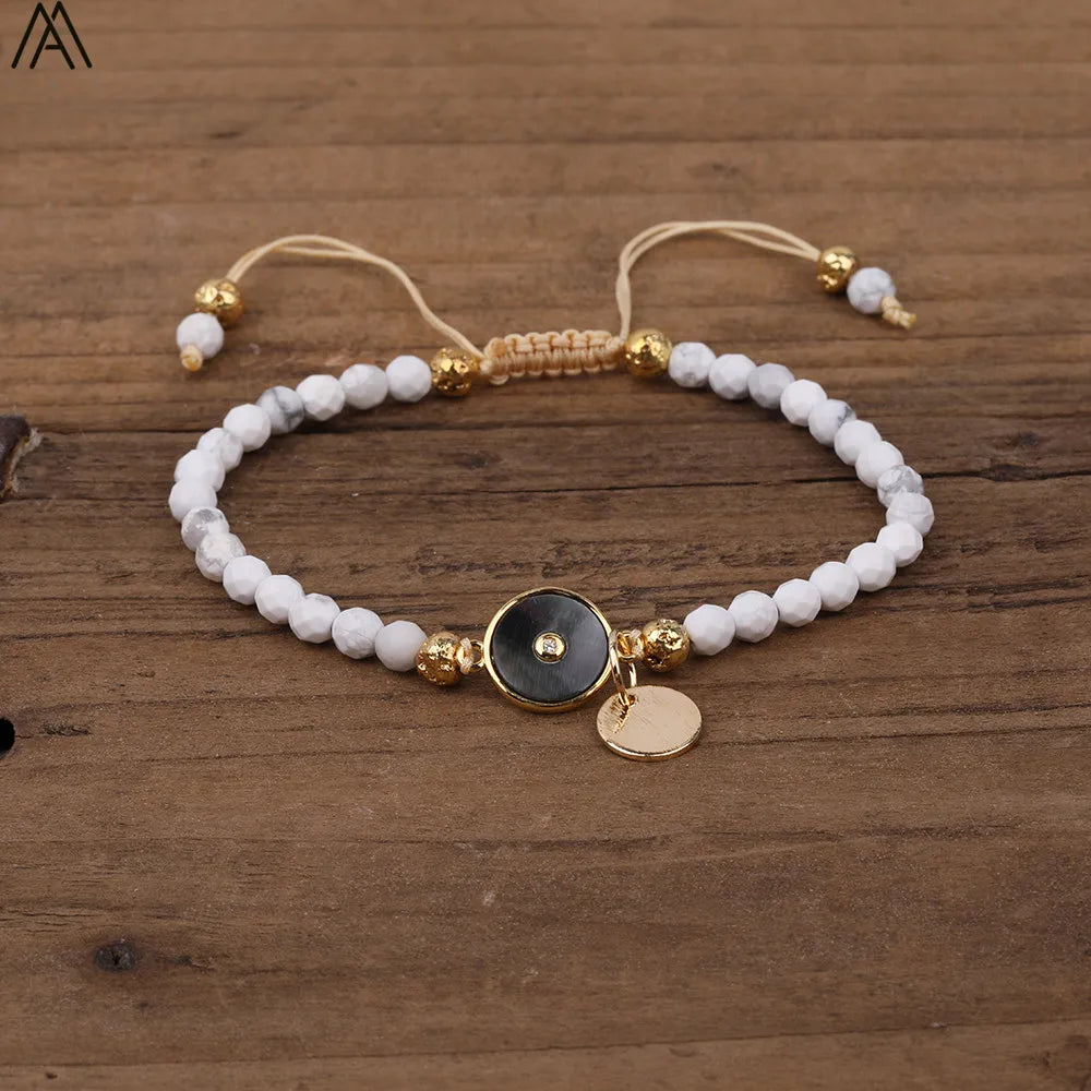 Natural Stone Beaded Bracelet