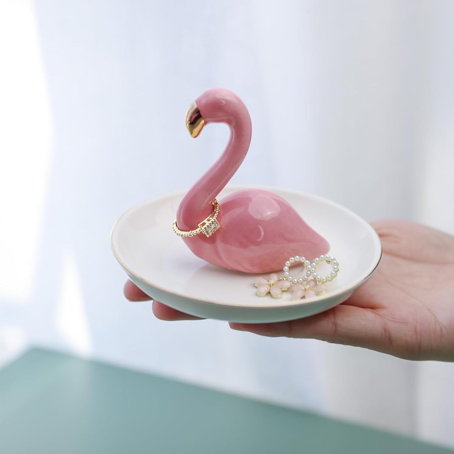 Ceramic Jewelry Tray - Flamingo