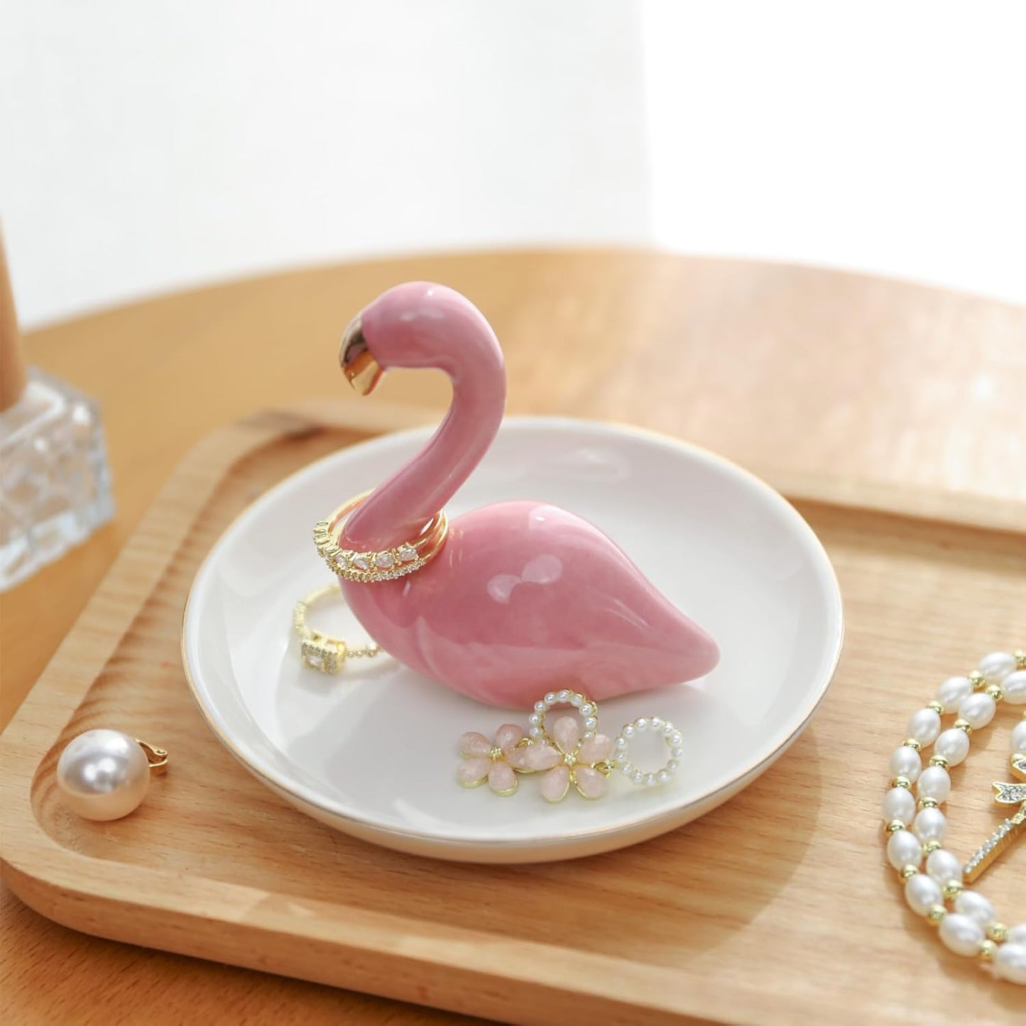 Ceramic Jewelry Tray - Flamingo
