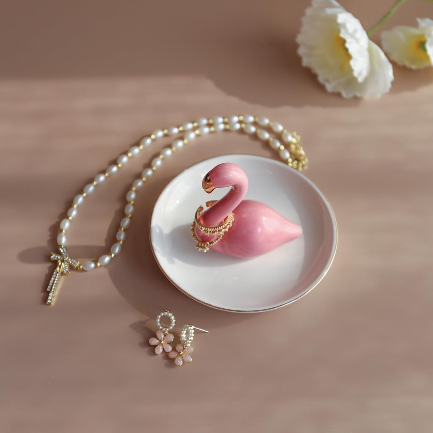 Ceramic Jewelry Tray - Flamingo