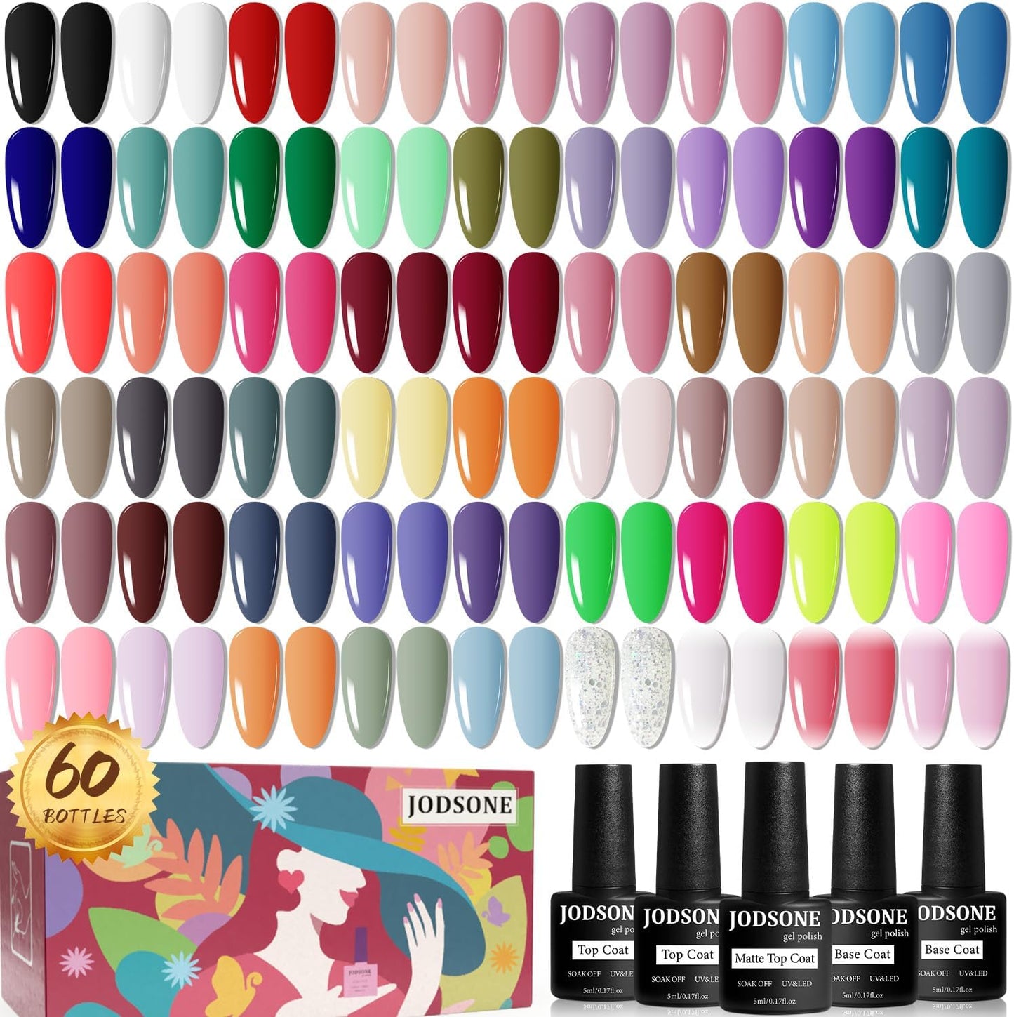 Gel Nail Polish Kit with UV Light