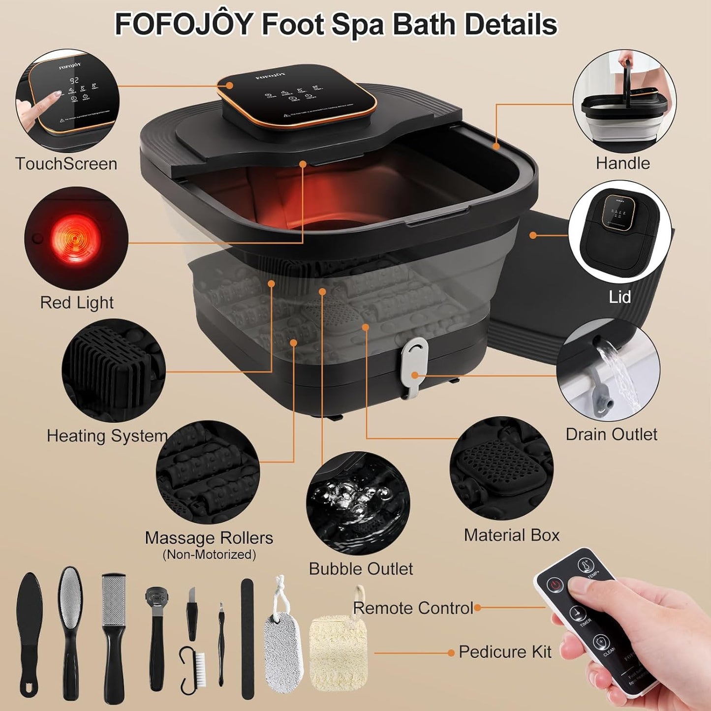 Collapsible Foot Spa Massager