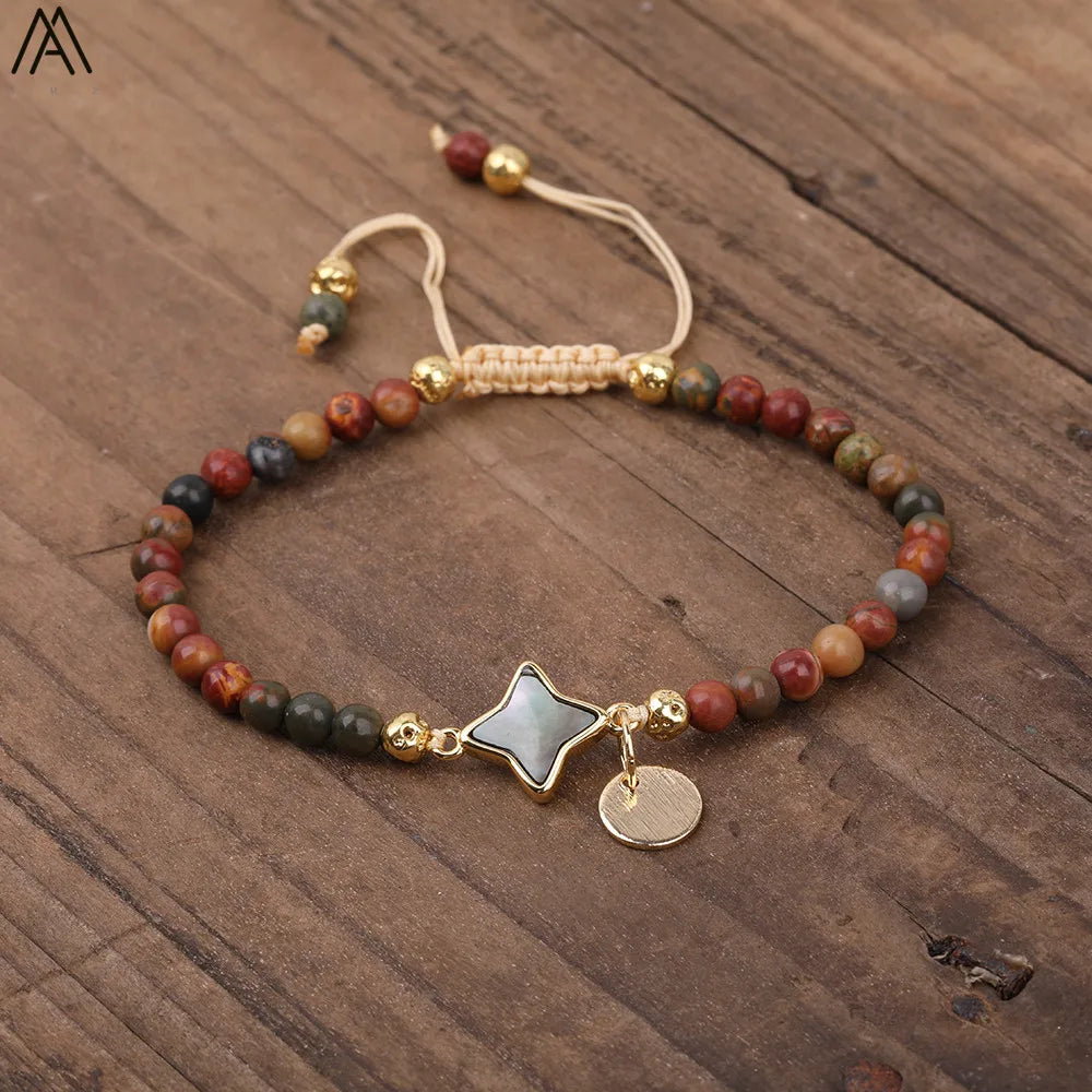 Natural Stone Beaded Bracelet
