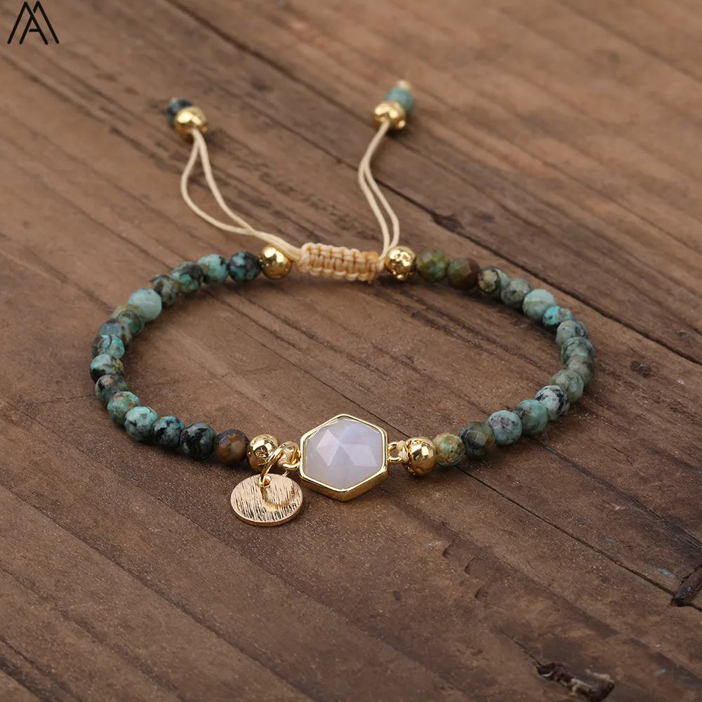 Natural Stone Beaded Bracelet