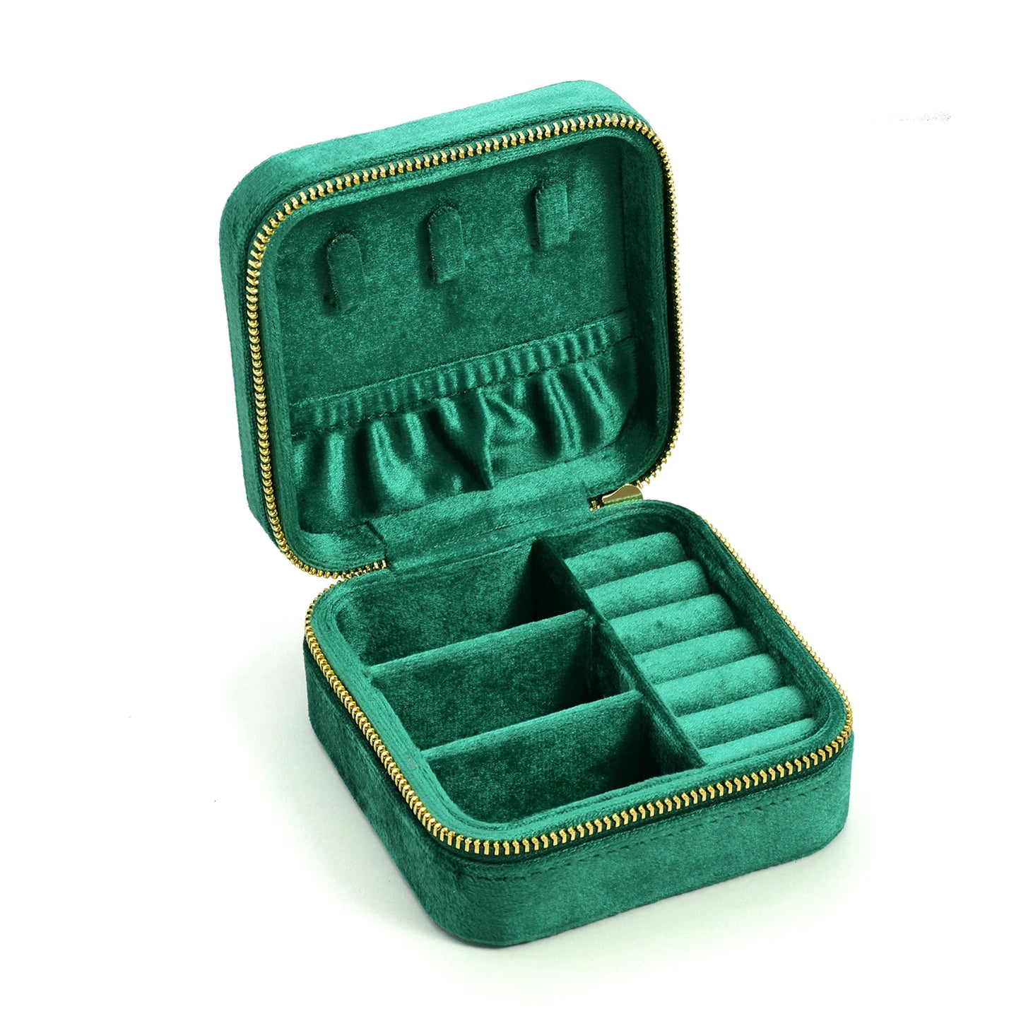 Velvet Travel Jewelry Box with or without Mirror (Customizable)