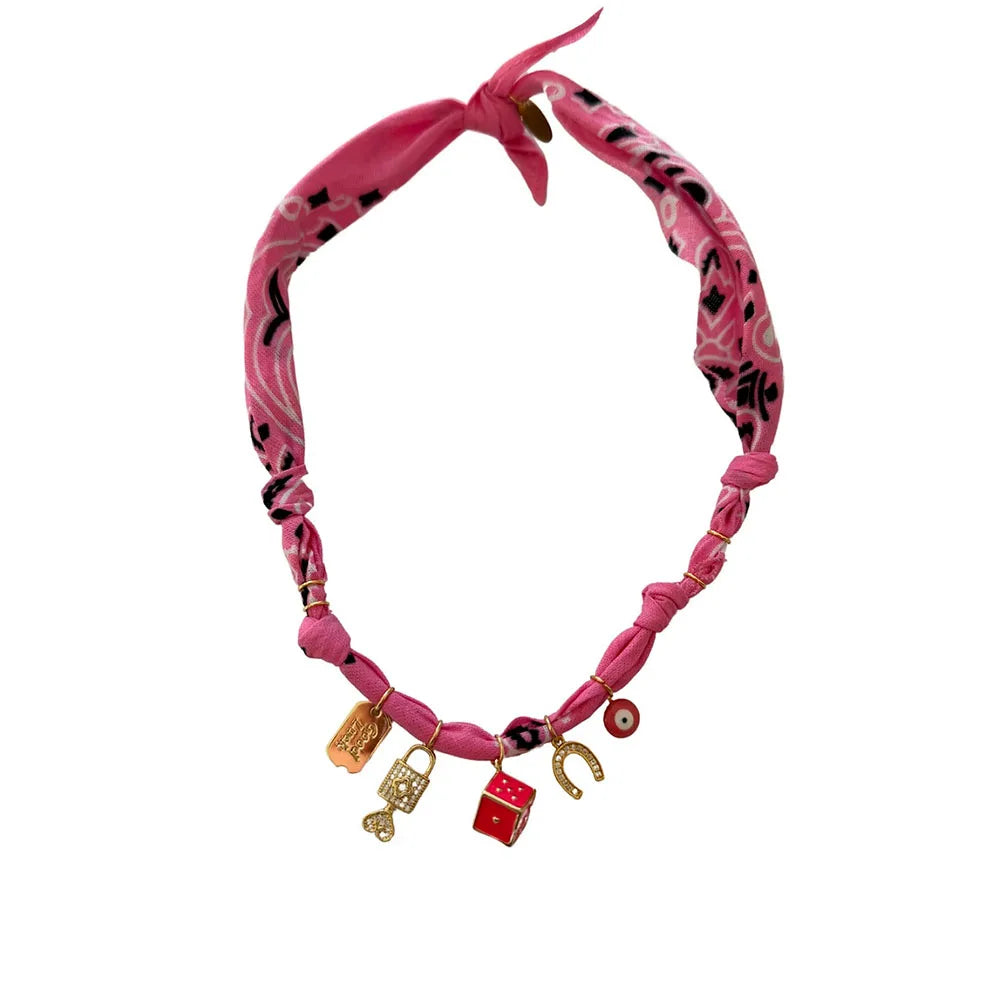 Silk Scarf Choker style Necklace