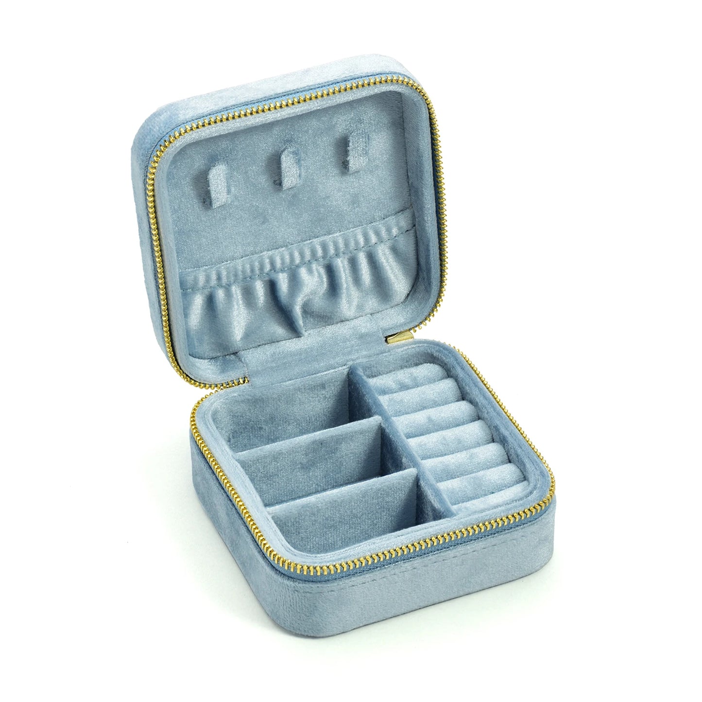 Velvet Travel Jewelry Box with or without Mirror (Customizable)