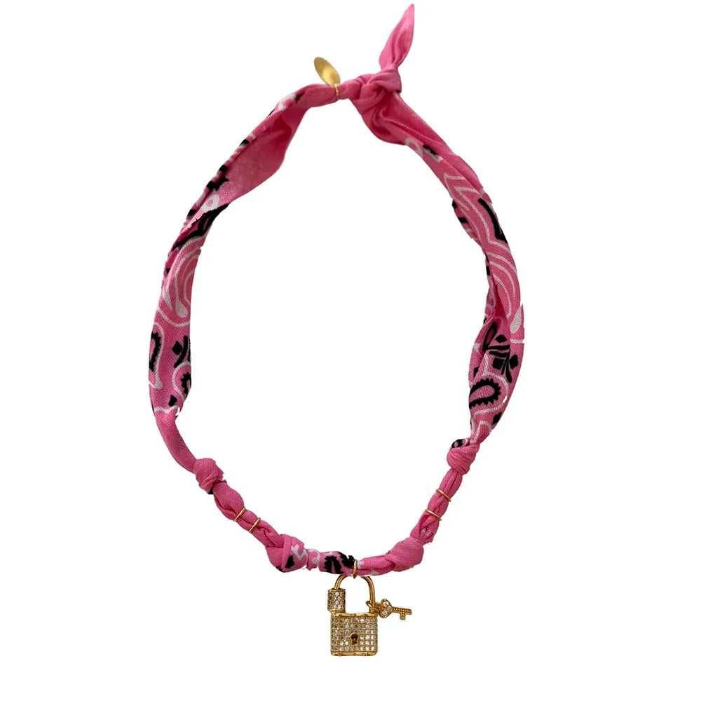 Silk Scarf Choker style Necklace