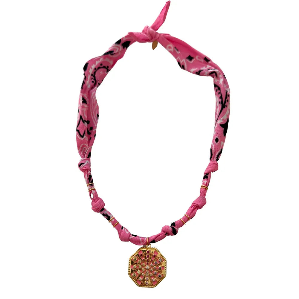 Silk Scarf Choker style Necklace
