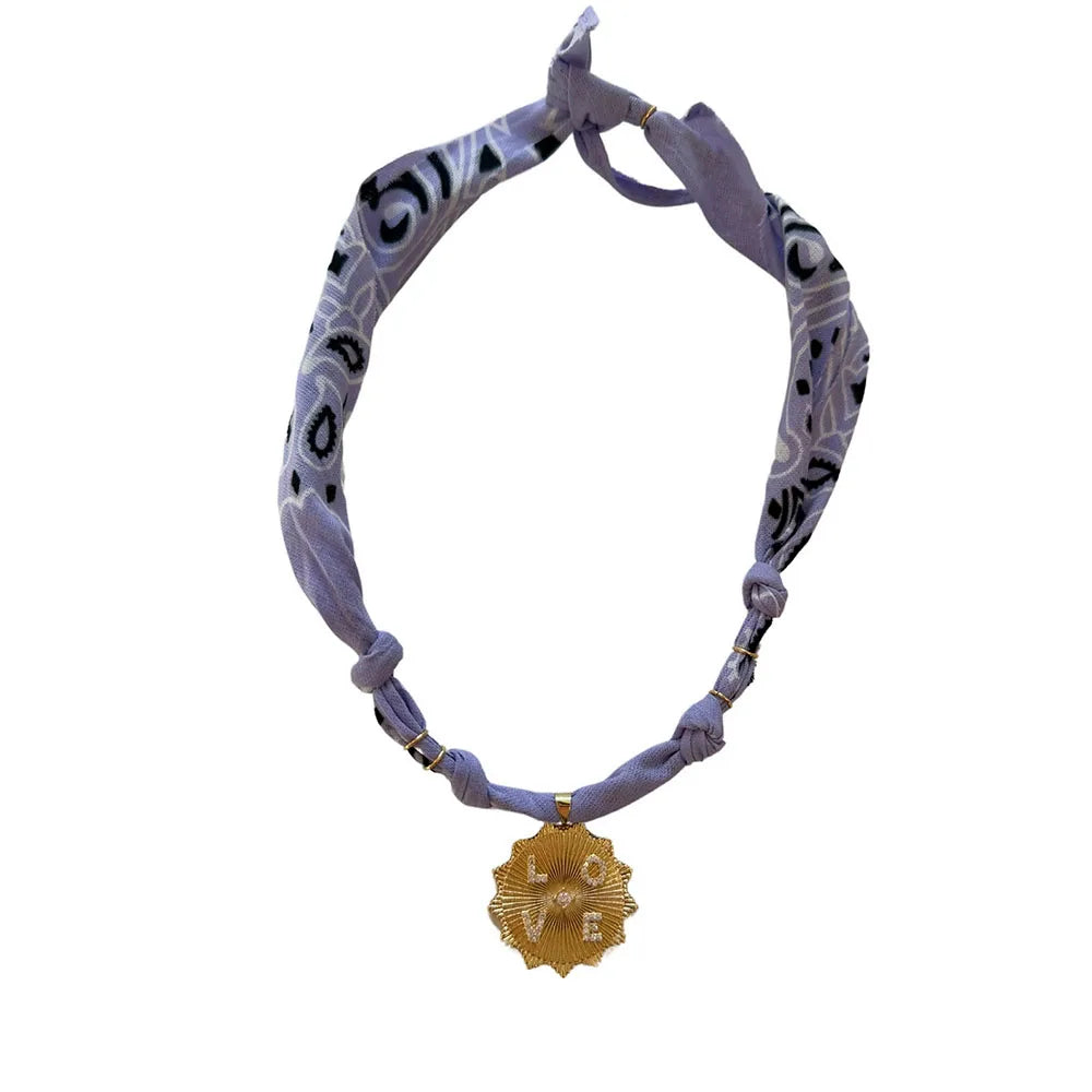 Silk Scarf Choker style Necklace