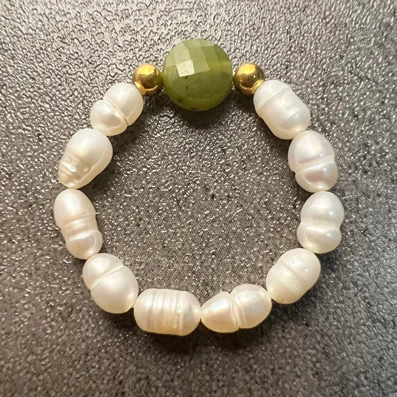 Stretchy Freshwater Pearl and Beaded Rings