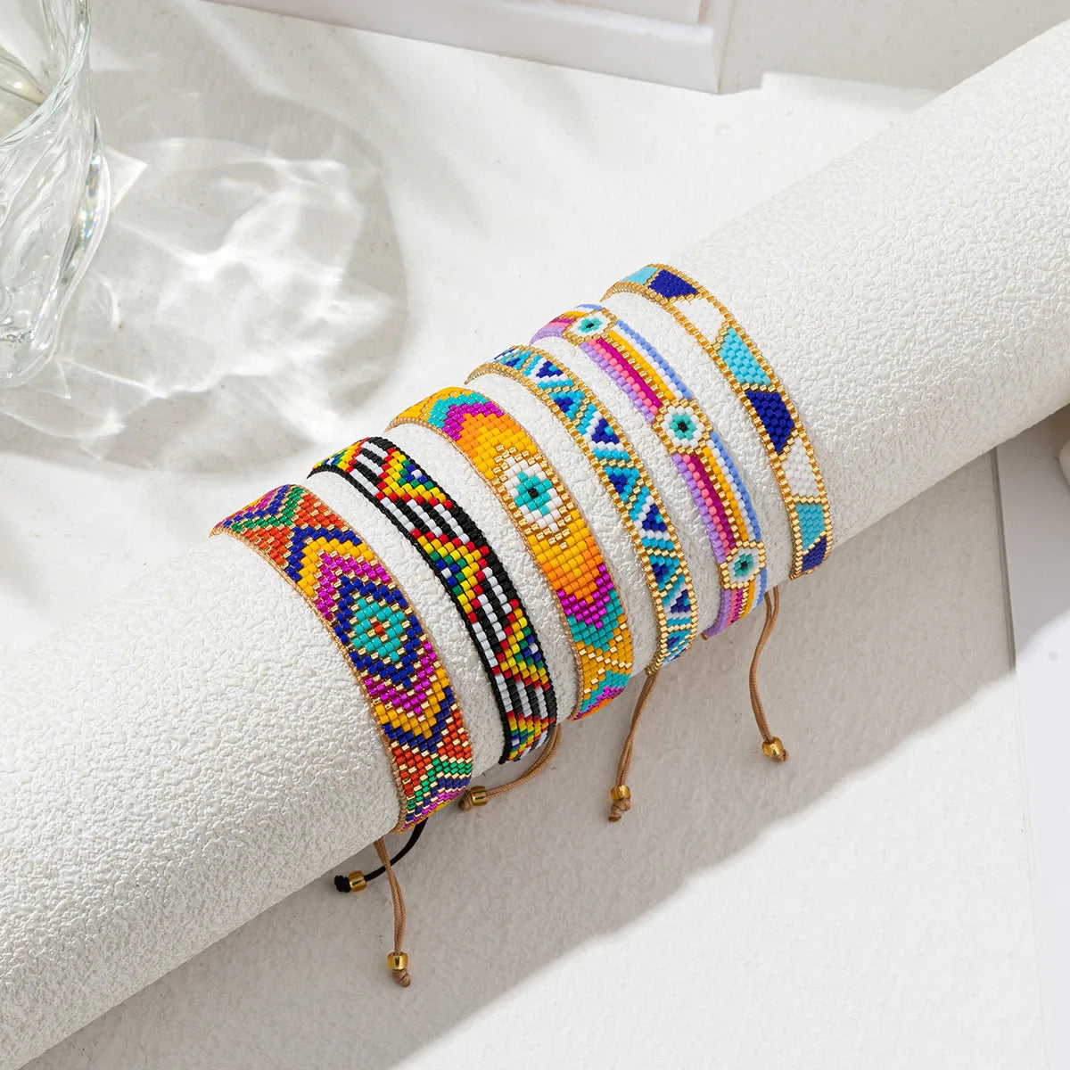 Colorful Miyuki Beaded Bracelet Adjustable Rope Bangles