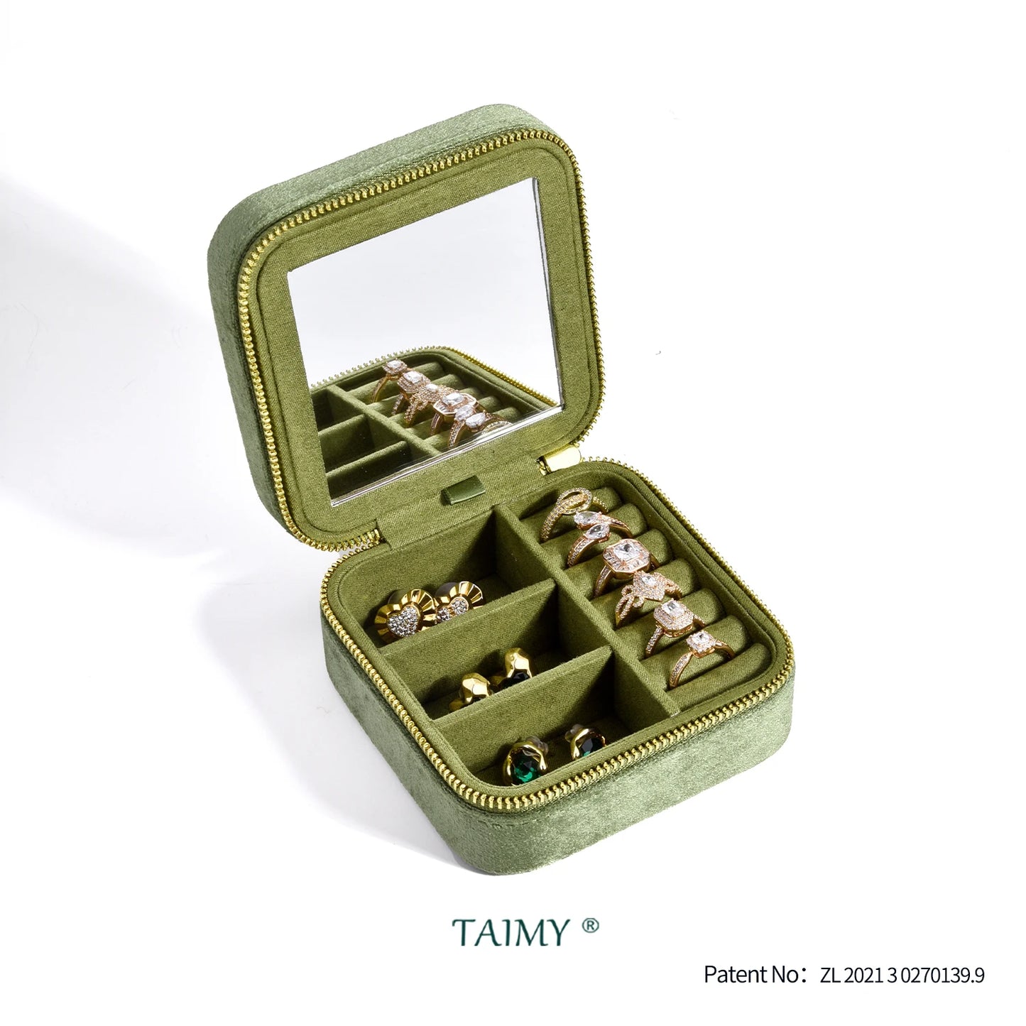 Velvet Travel Jewelry Box with or without Mirror (Customizable)