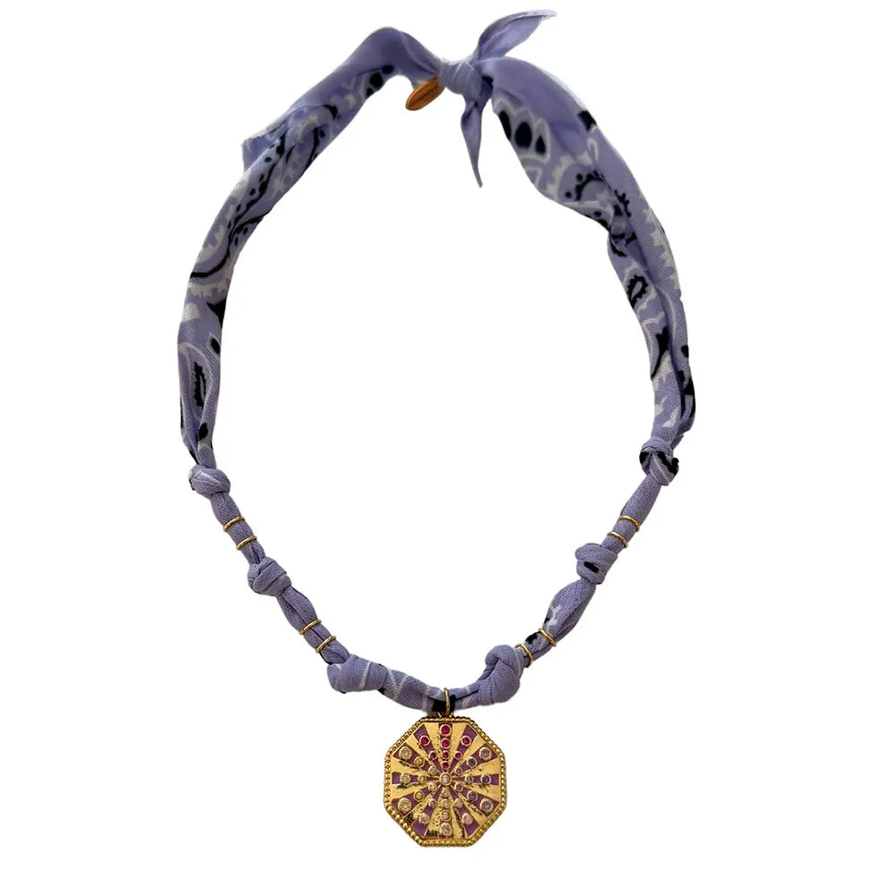 Silk Scarf Choker style Necklace