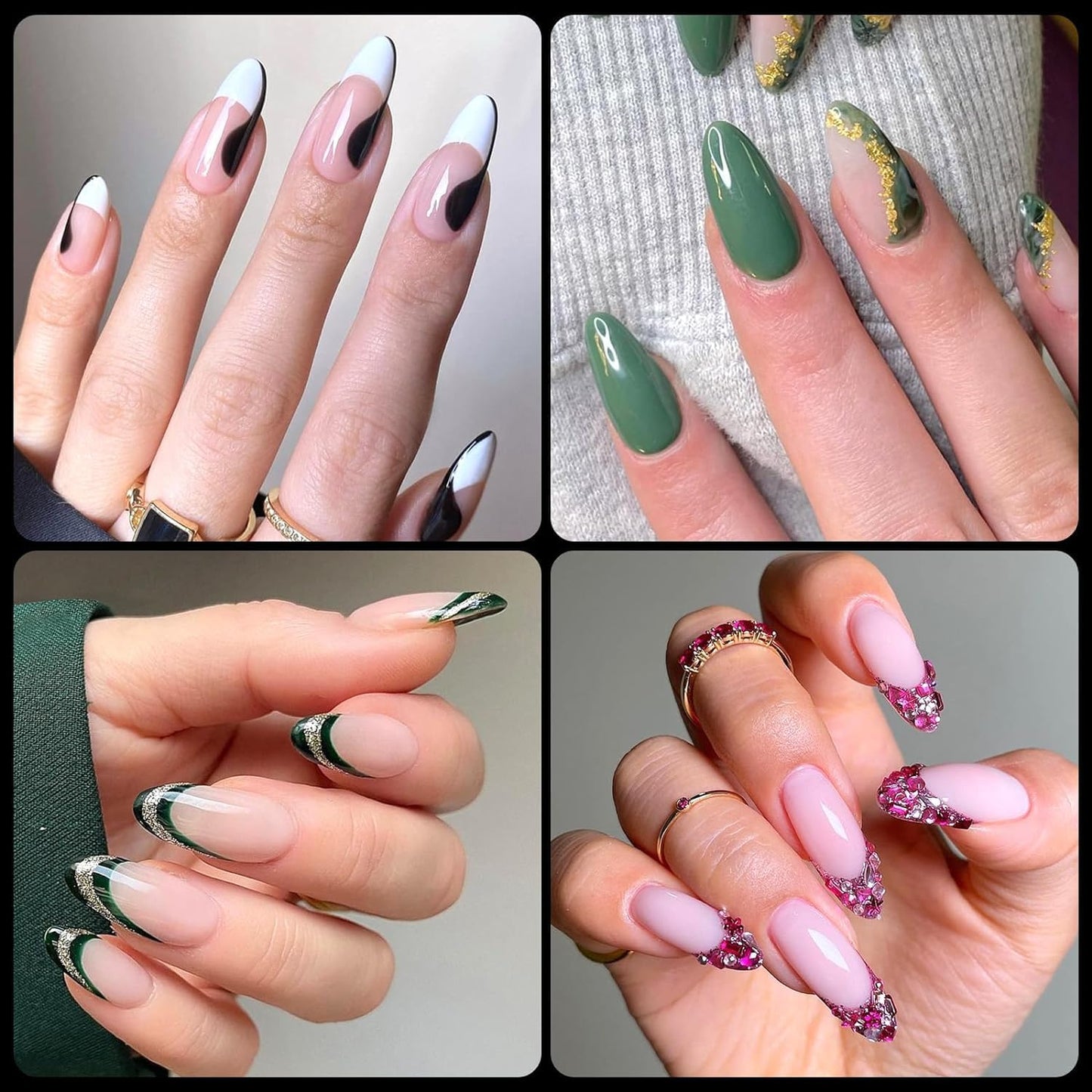 600-Piece Clear Full Cover Nail Tips