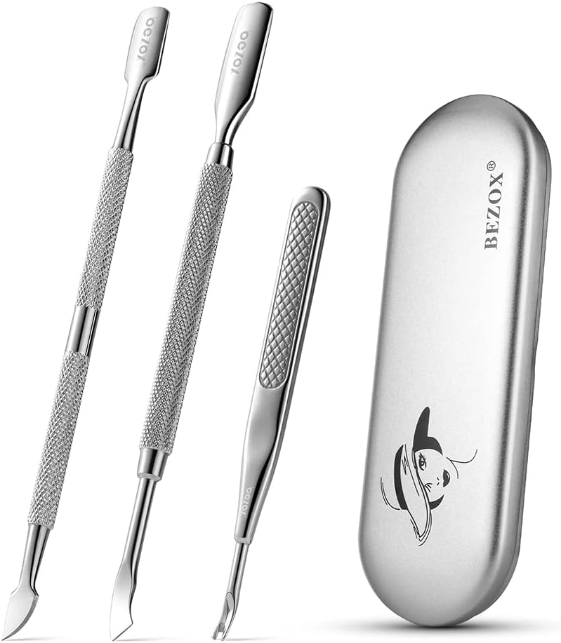 Stainless Steel Cuticle Pushers and Undernail Cleaner Tool Set 