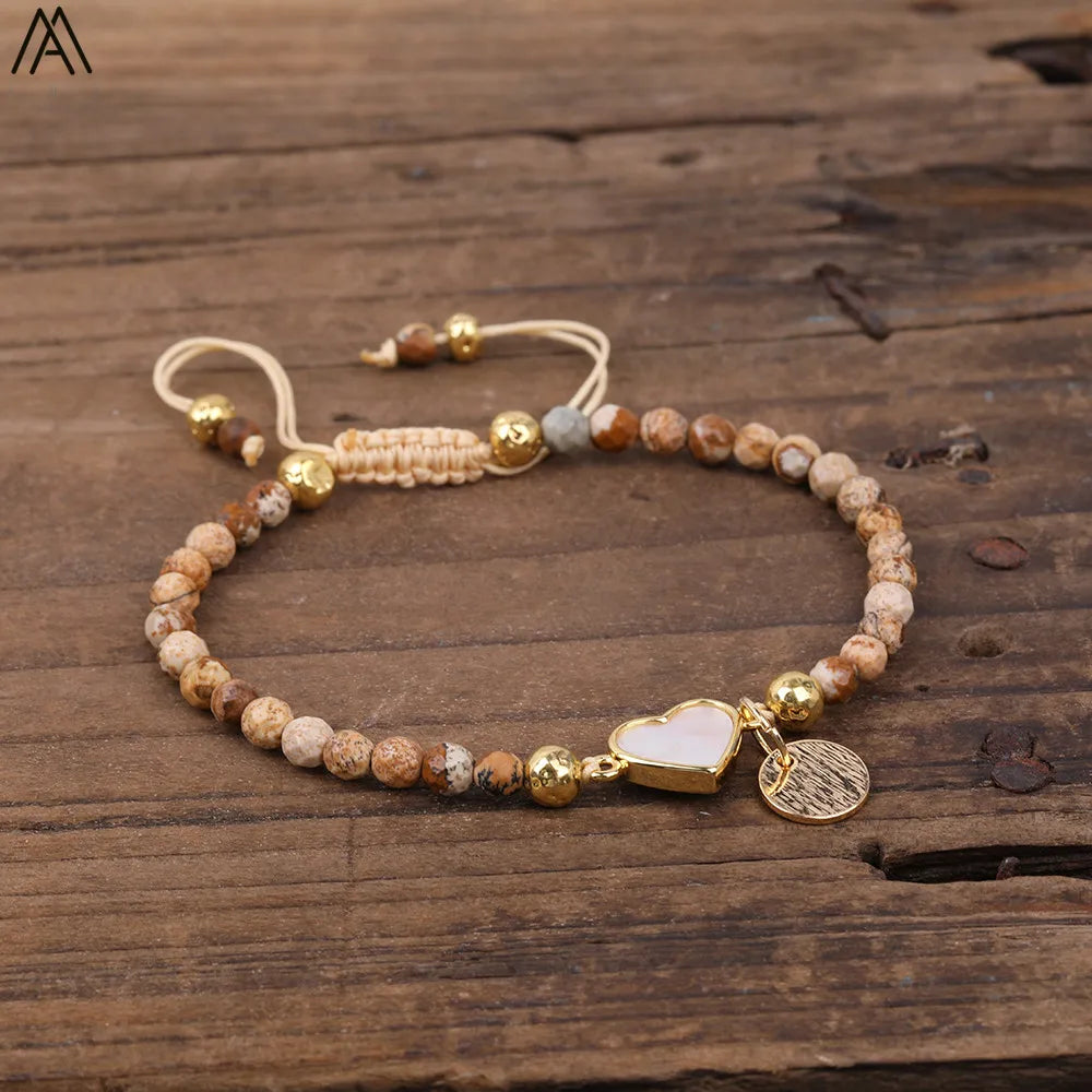 Natural Stone Beaded Bracelet