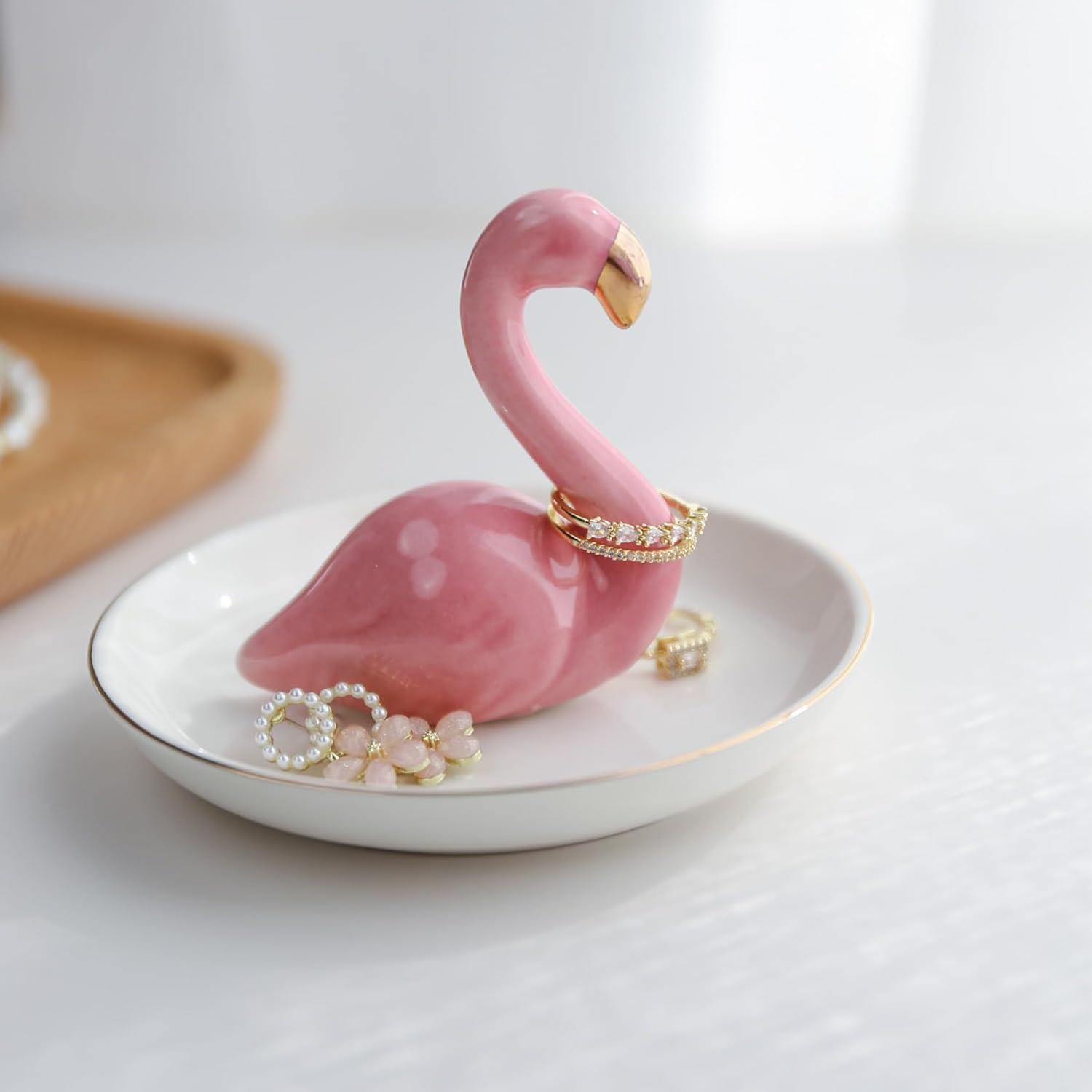 Ceramic Jewelry Tray - Flamingo