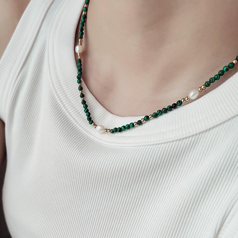 Freshwater Pearl and Synthetic Turquoise Necklace