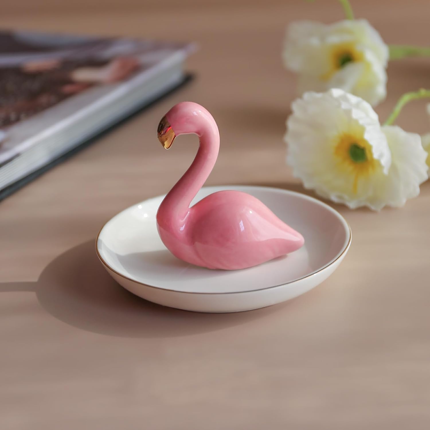 Ceramic Jewelry Tray - Flamingo