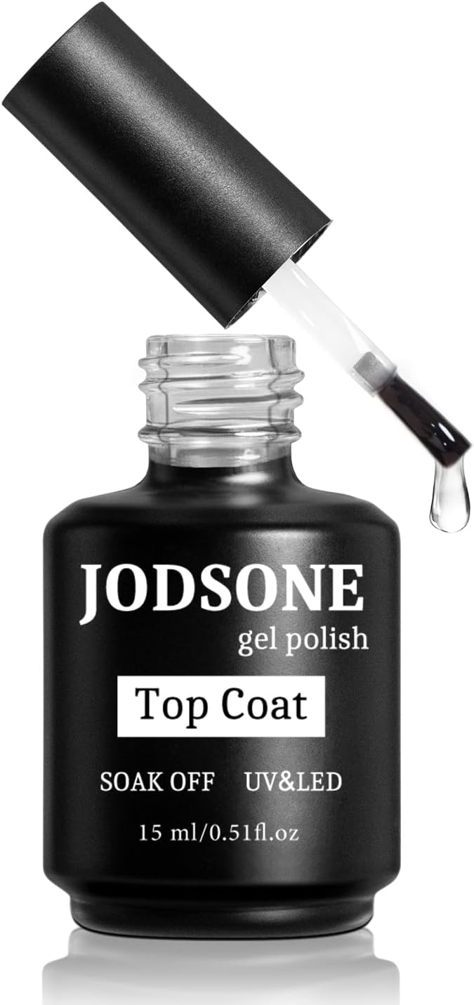 Professional Gel Polish Set: 2 Bottles of Top Coat and Base Coat