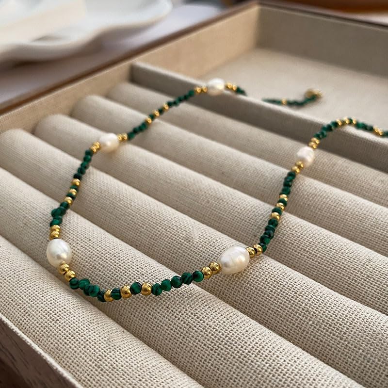 Freshwater Pearl and Synthetic Turquoise Necklace