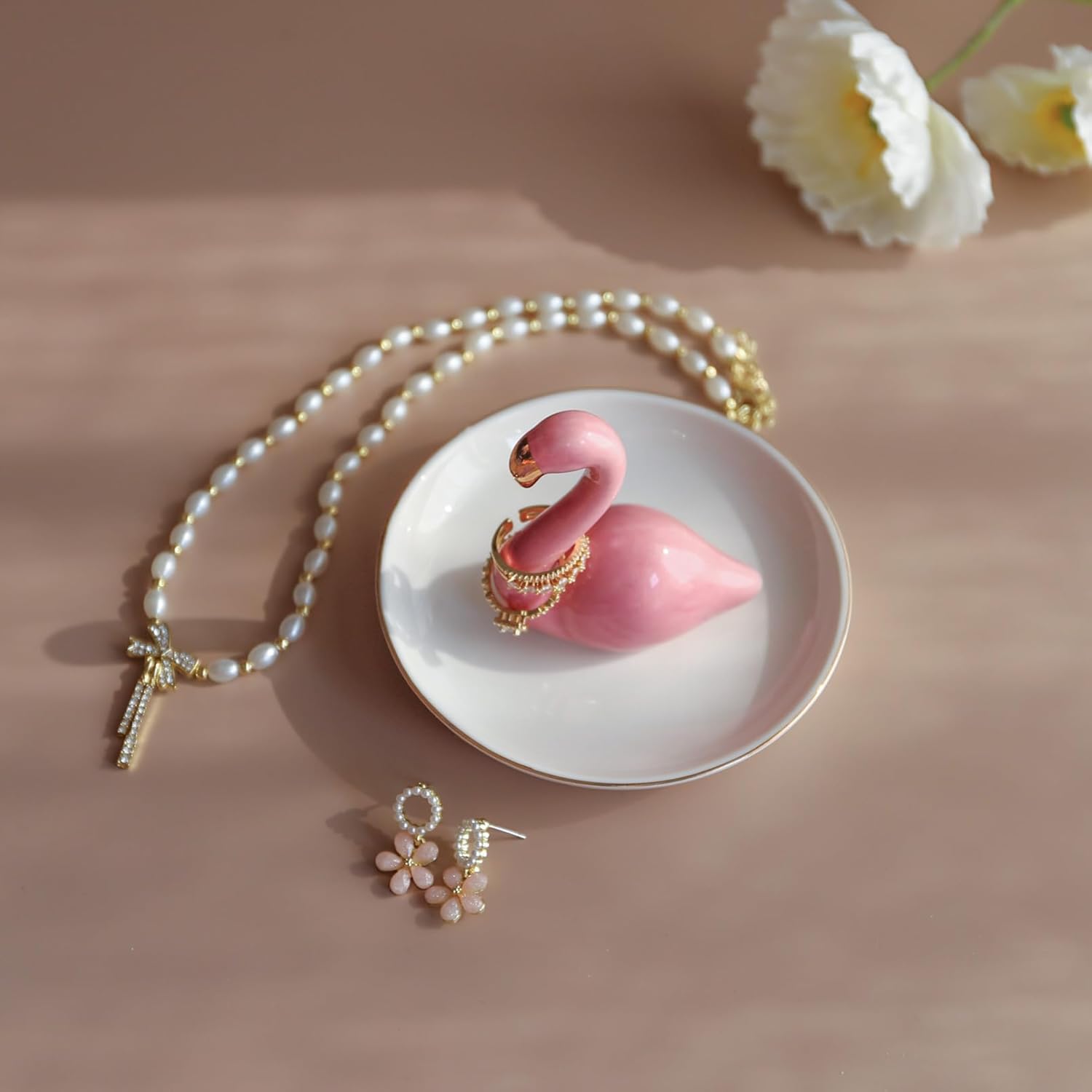 Ceramic Jewelry Tray - Flamingo