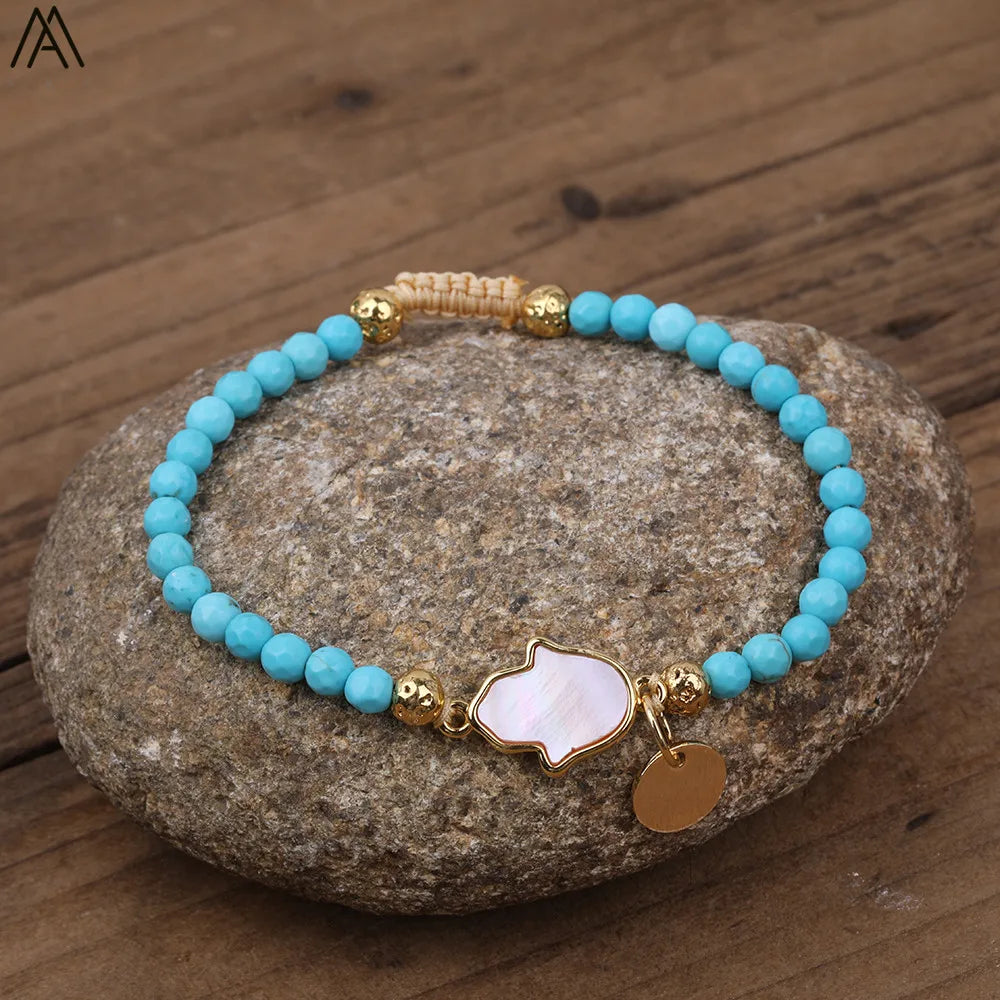 Natural Stone Beaded Bracelet
