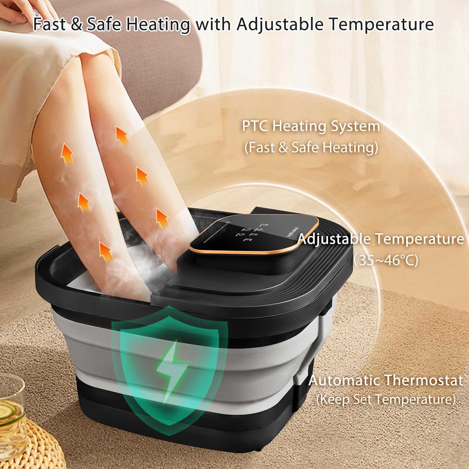 Collapsible Foot Spa Massager 