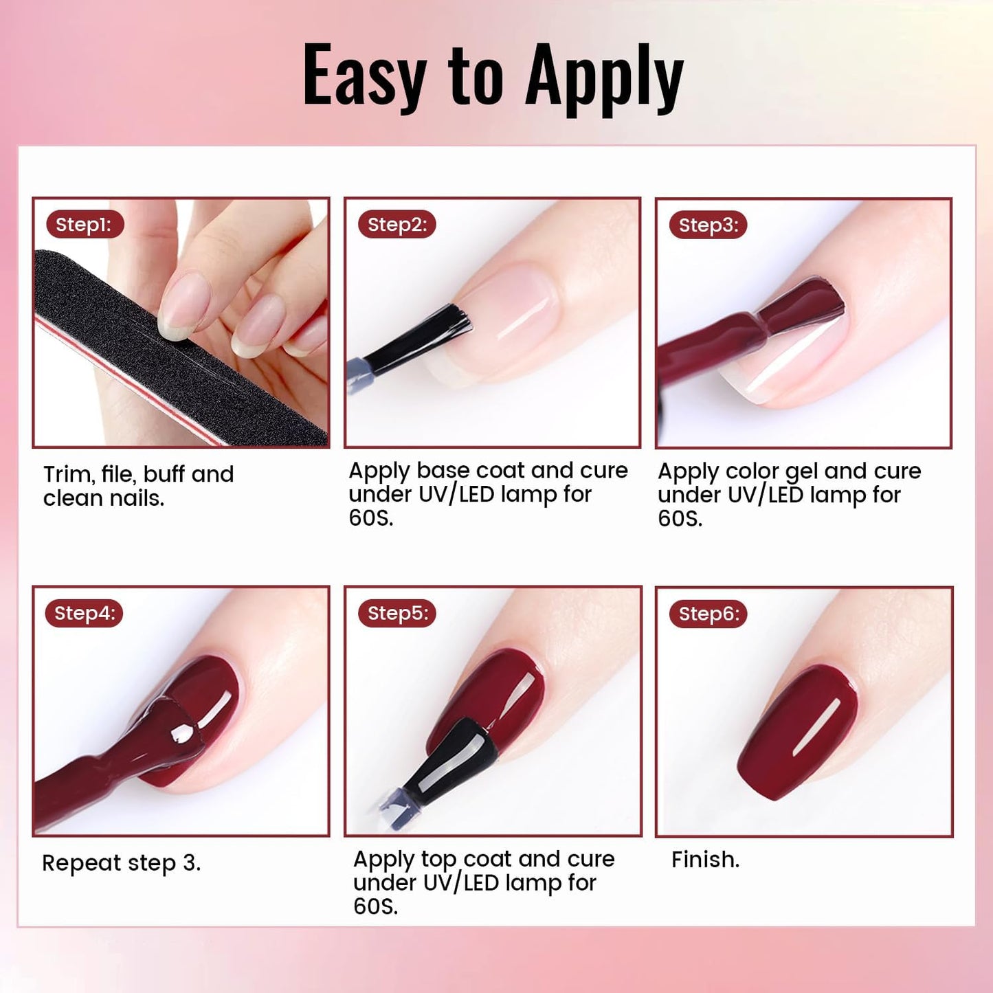 Gel Nail Polish Kit with UV Light 