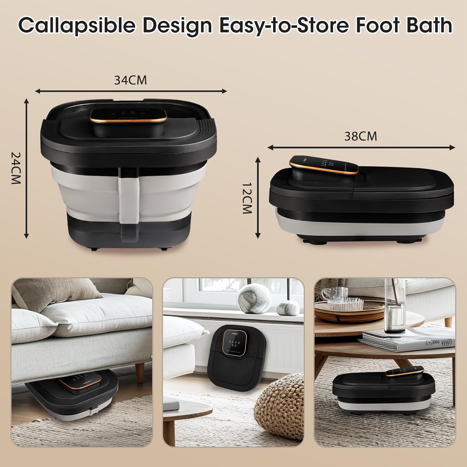 Collapsible Foot Spa Massager 