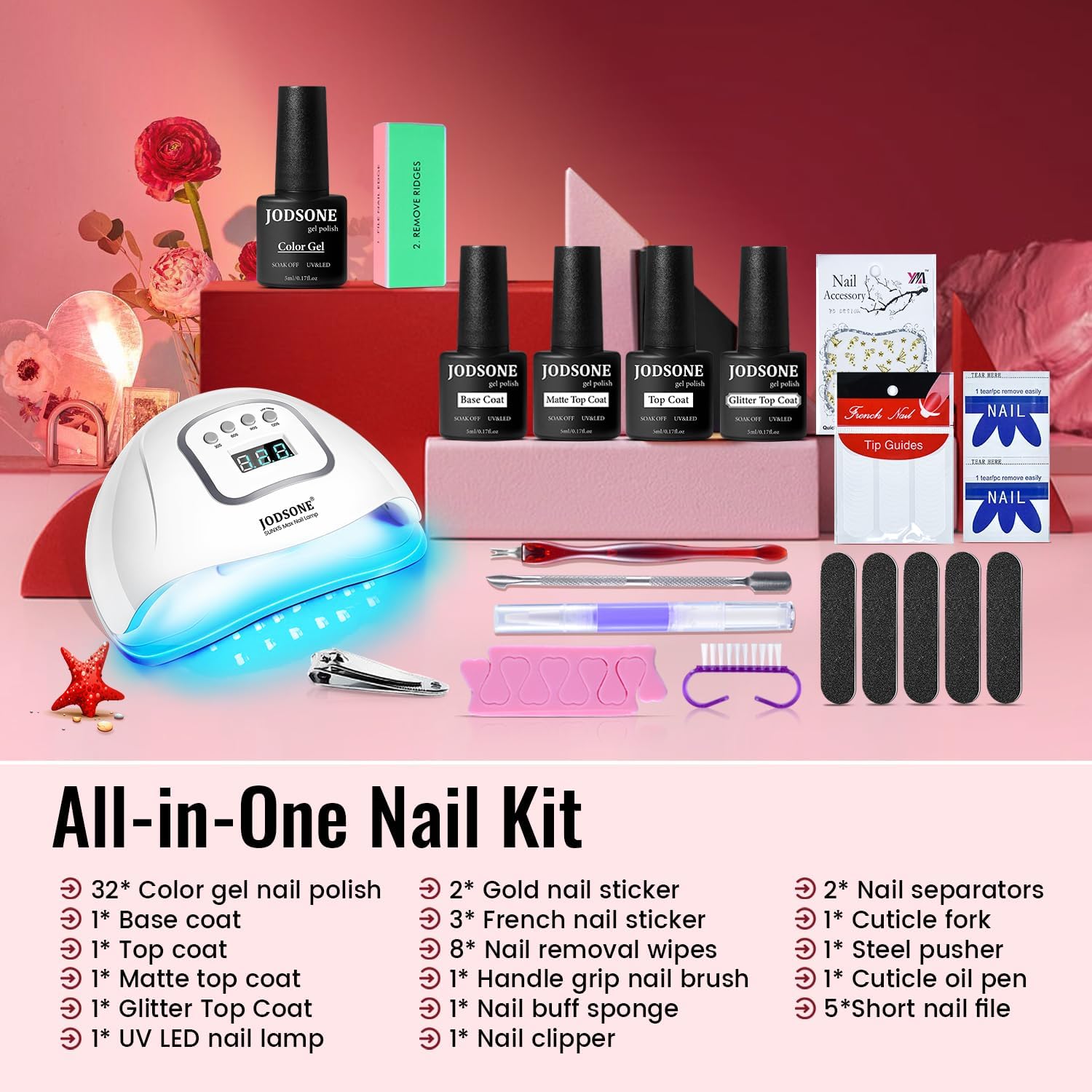 Gel Nail Polish Kit with UV Light 