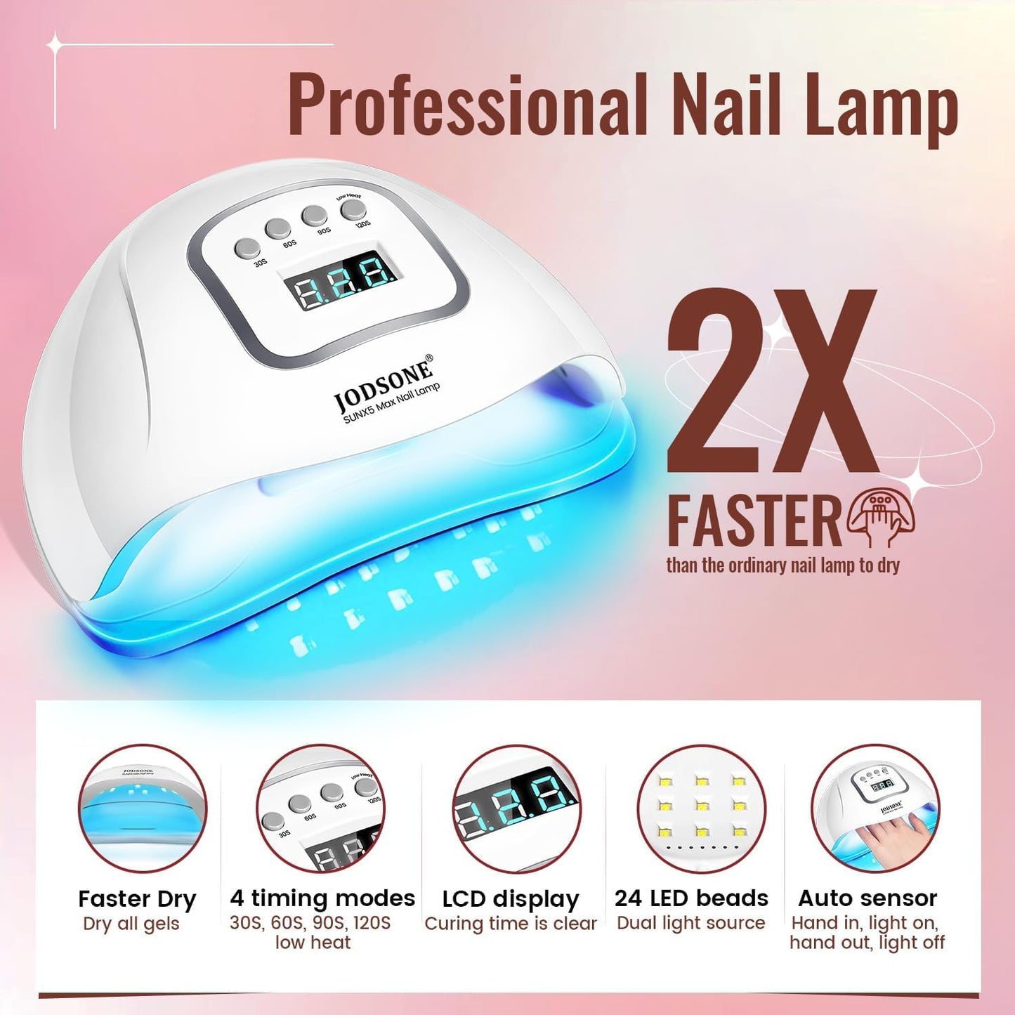 Gel Nail Polish Kit with UV Light 