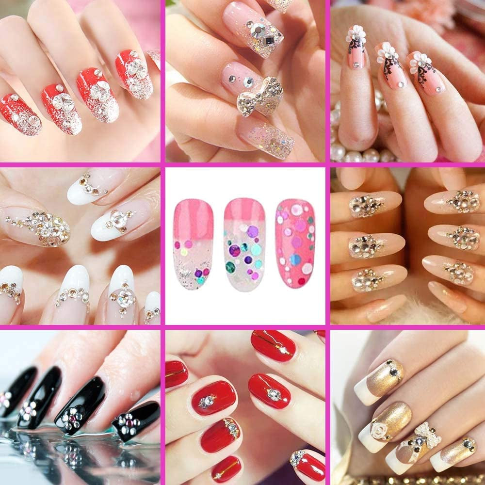 6400-Piece Nail Art Rhinestones and Gems Set 
