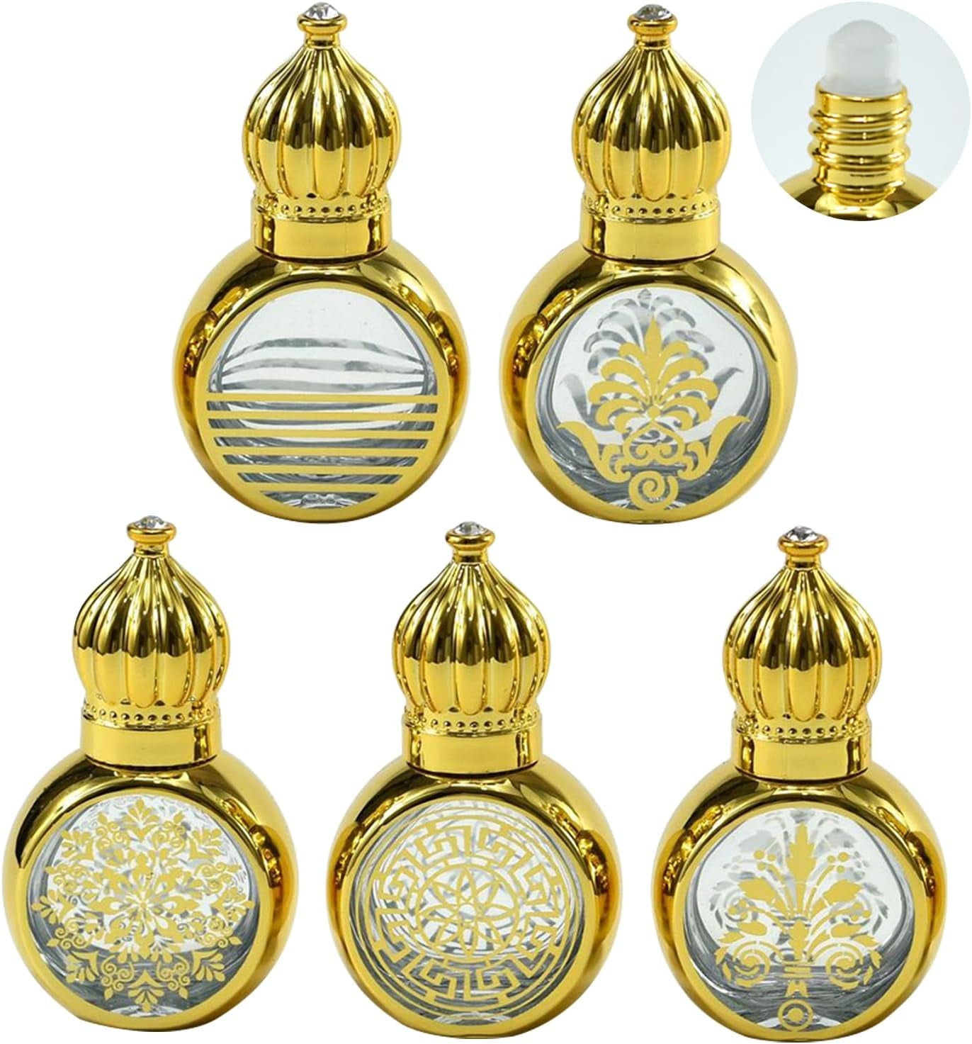 Mini Vintage Essential Oil Roller Bottles