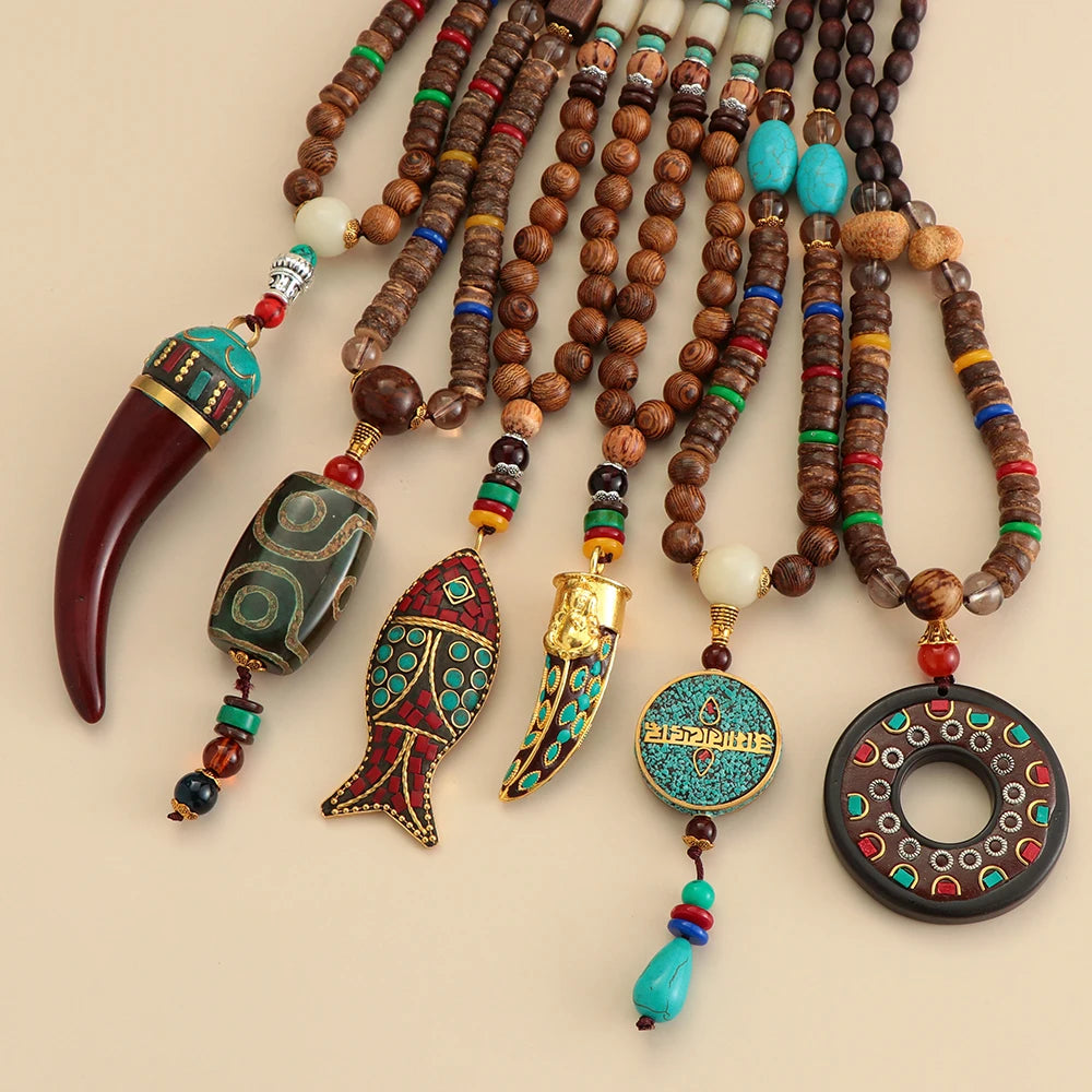 Nepal Buddhist Mala Necklace