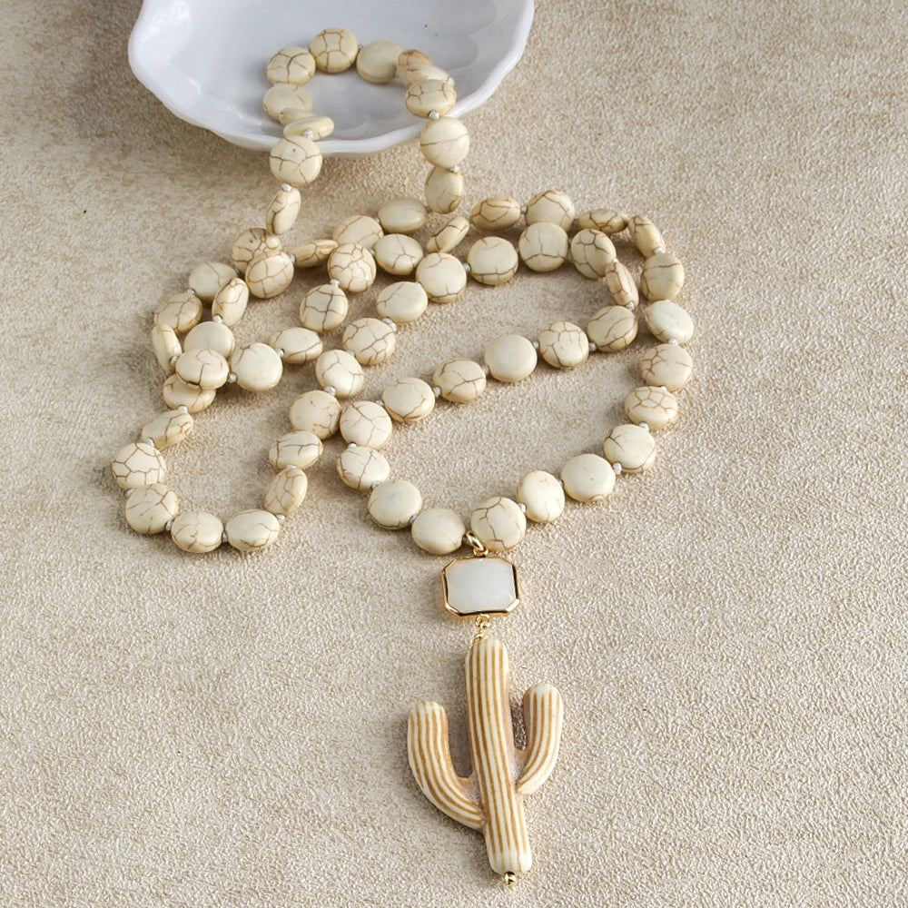Cactus Pendant Necklace 