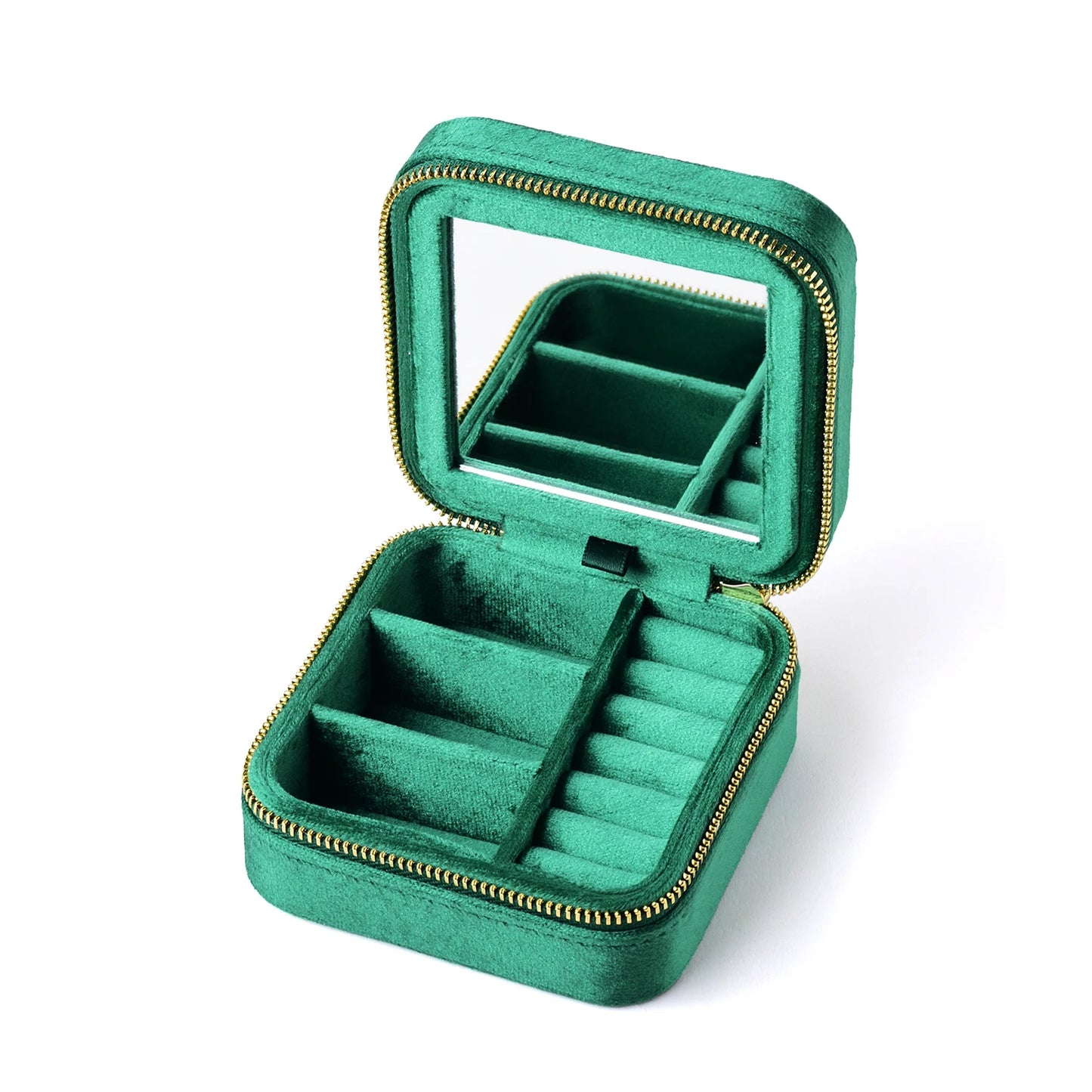 Velvet Travel Jewelry Box with or without Mirror (Customizable)