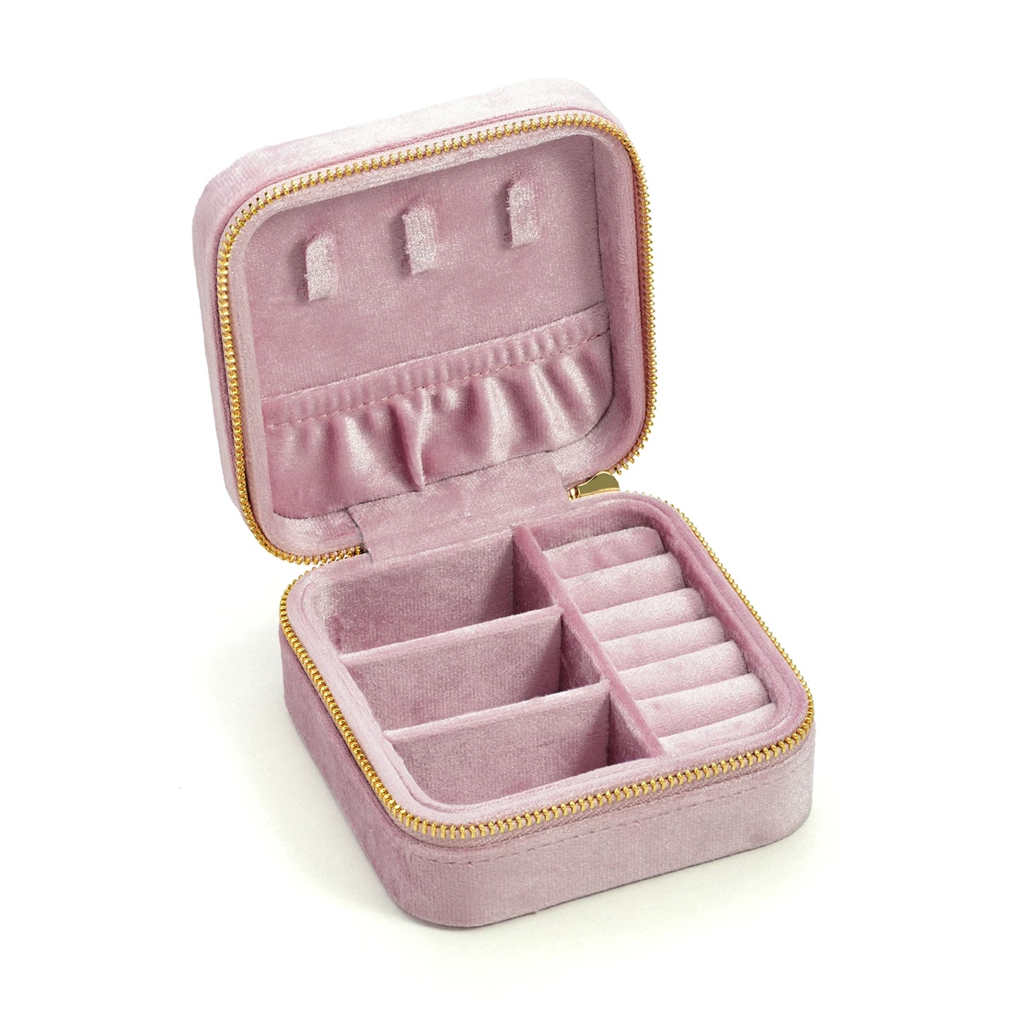 Velvet Travel Jewelry Box with or without Mirror (Customizable)