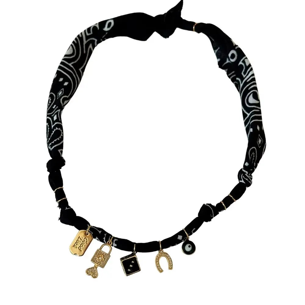 Silk Scarf Choker style Necklace