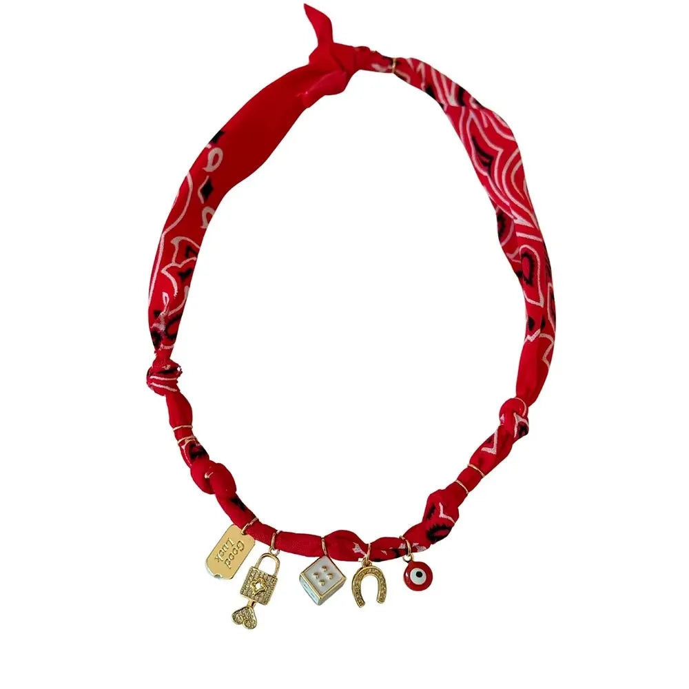 Silk Scarf Choker style Necklace