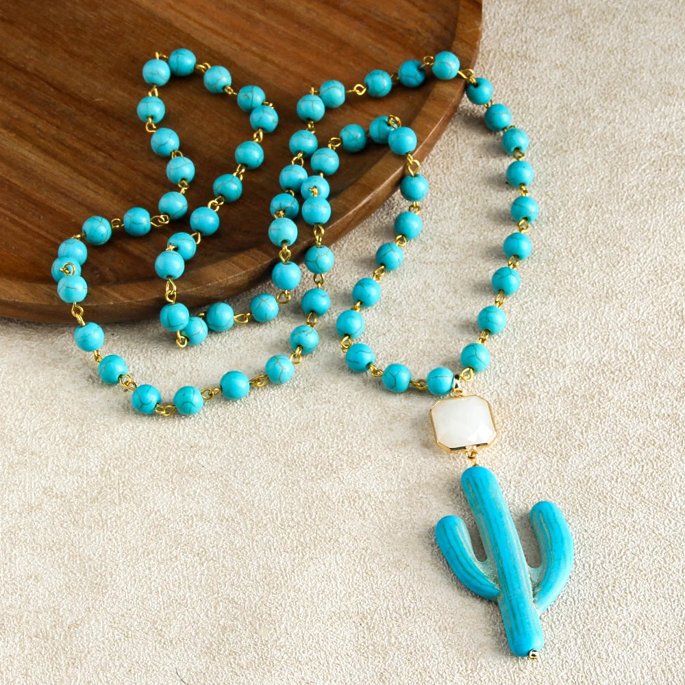 Cactus Pendant Necklace 