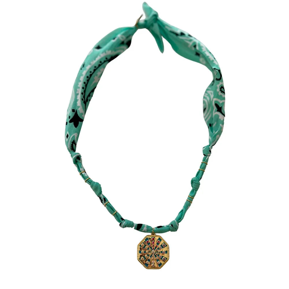 Silk Scarf Choker style Necklace