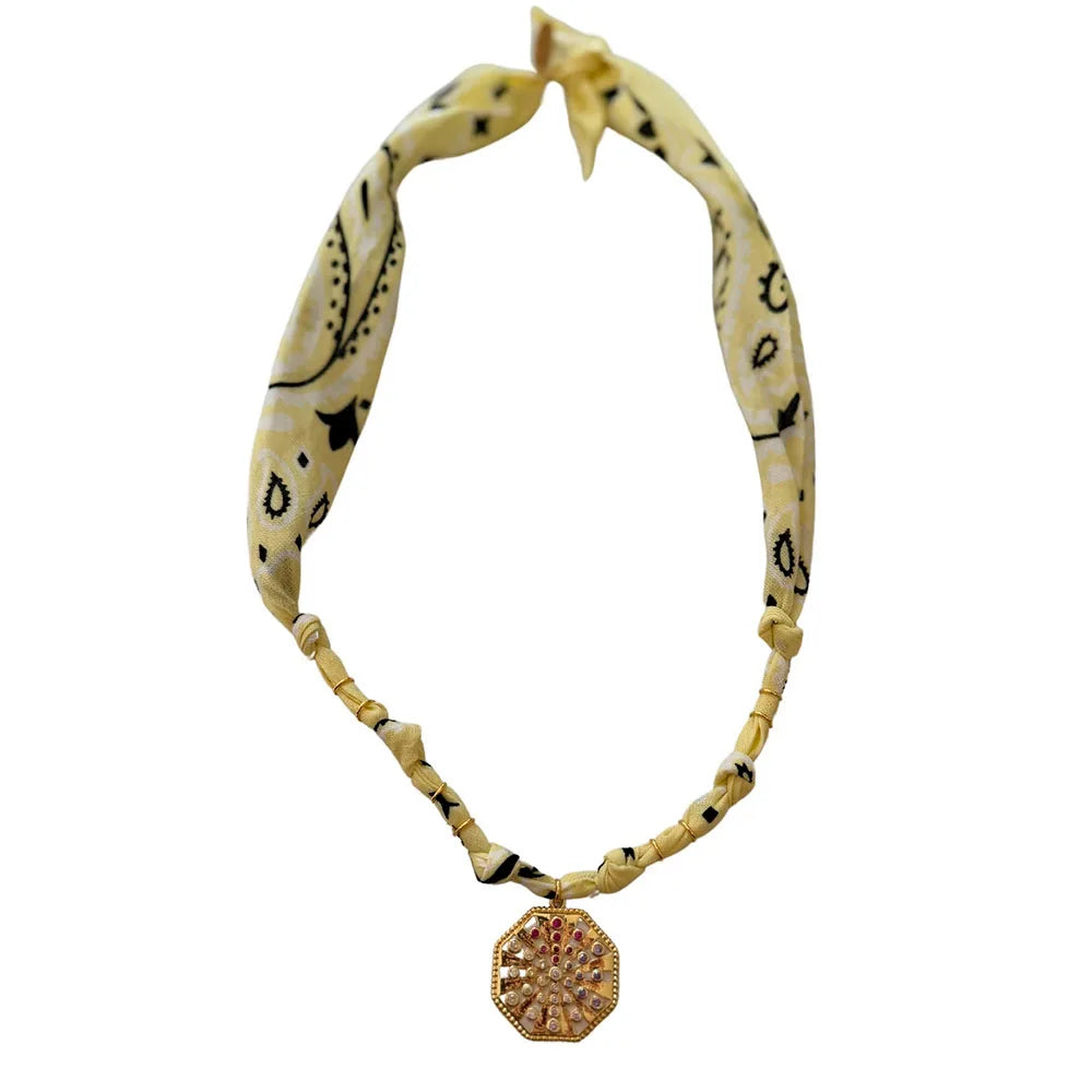 Silk Scarf Choker style Necklace