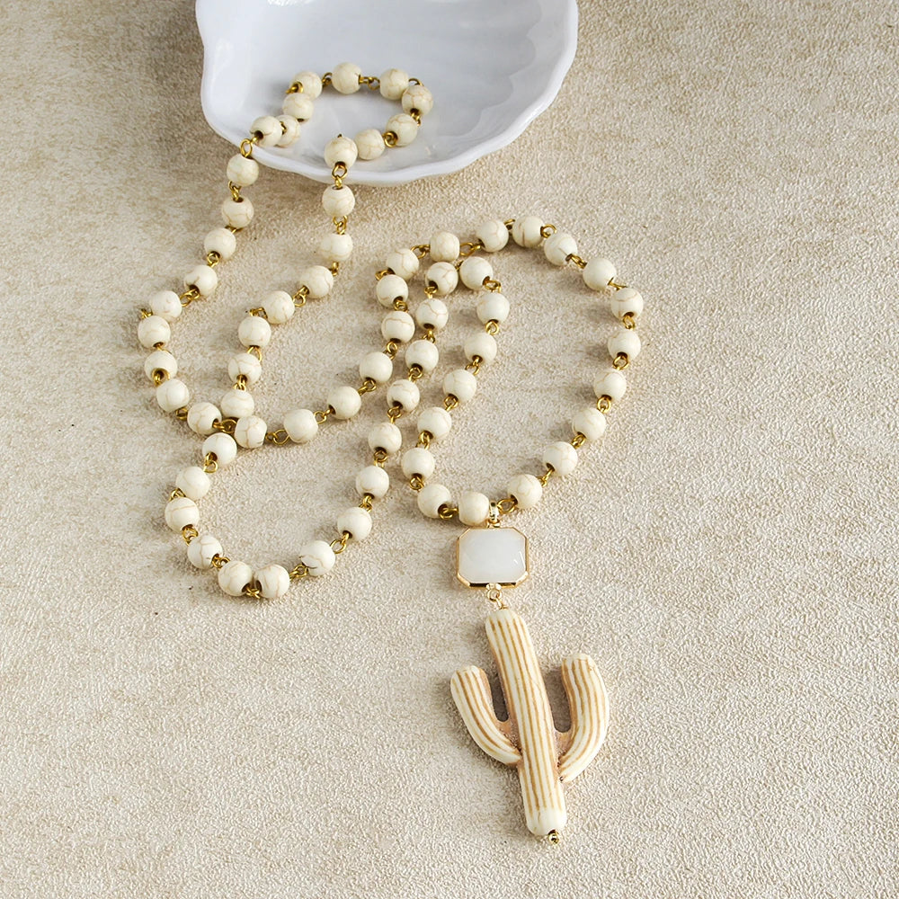 Cactus Pendant Necklace 
