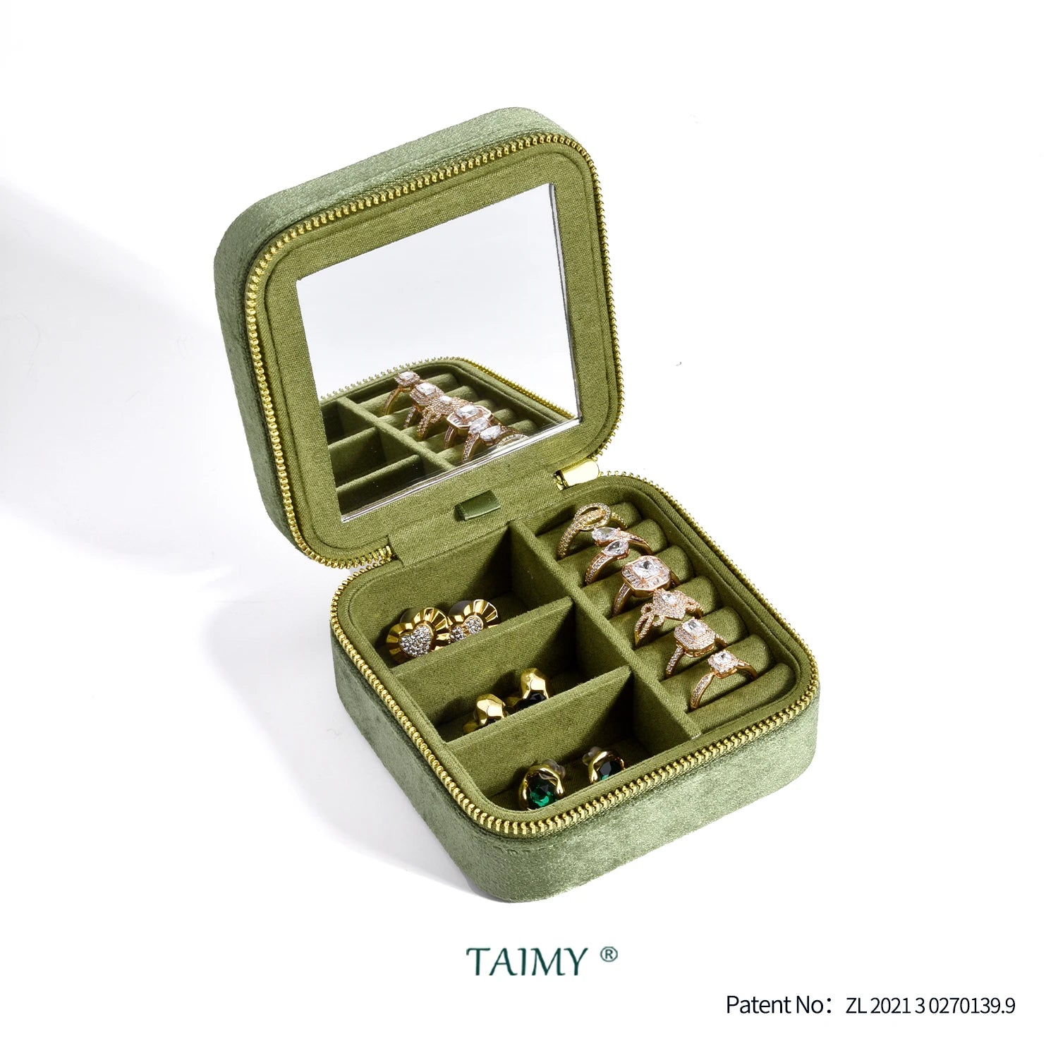 Velvet Travel Jewelry Box with or without Mirror (Customizable)