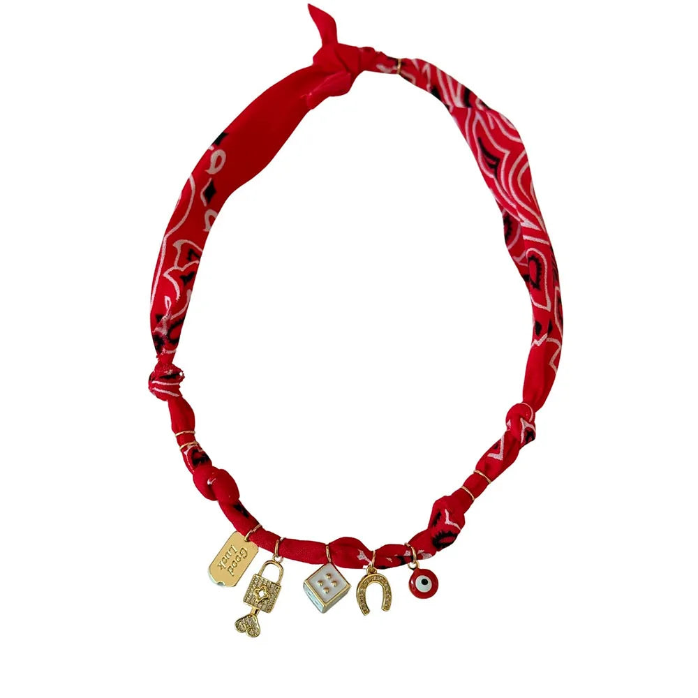 Silk Scarf Choker style Necklace