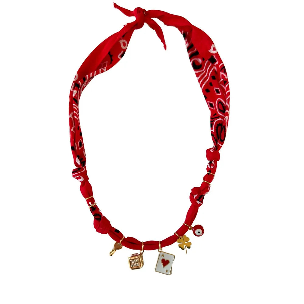 Silk Scarf Choker style Necklace
