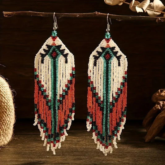 Tassel Seed Bead Earrings
