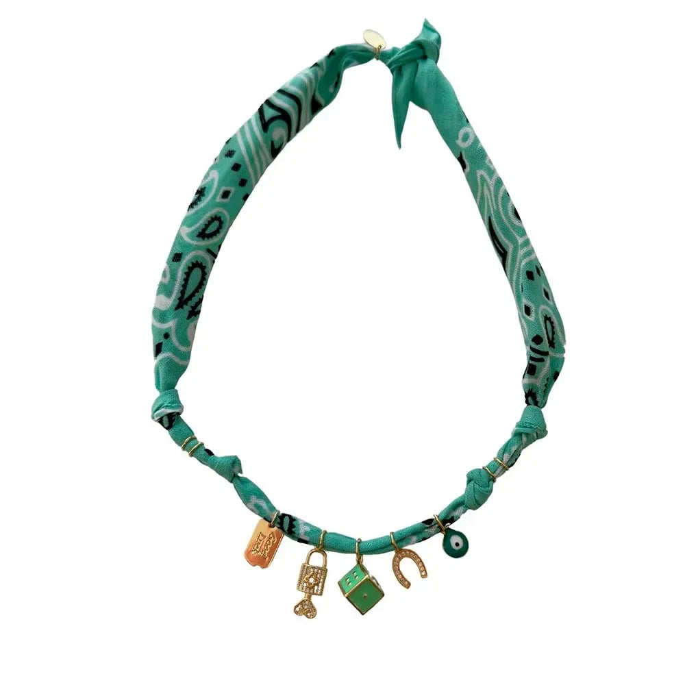 Silk Scarf Choker style Necklace